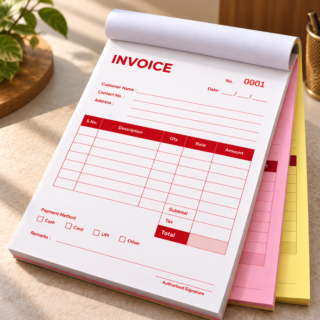 A4 Custom NCR Bill Books view 2