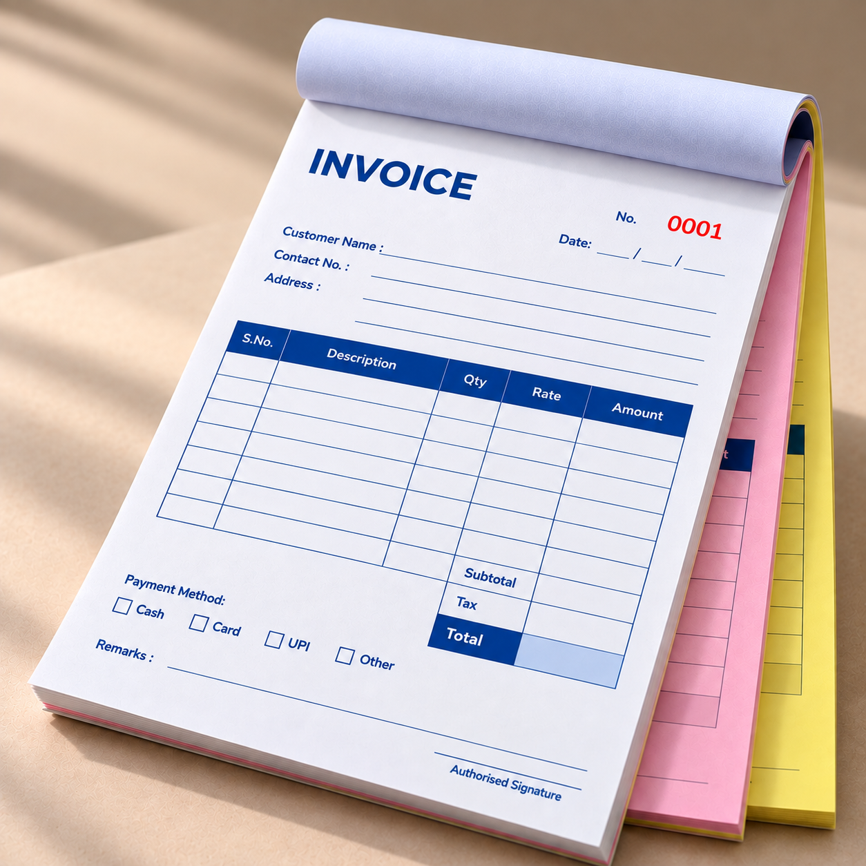 A5 Custom NCR Bill Books view 2