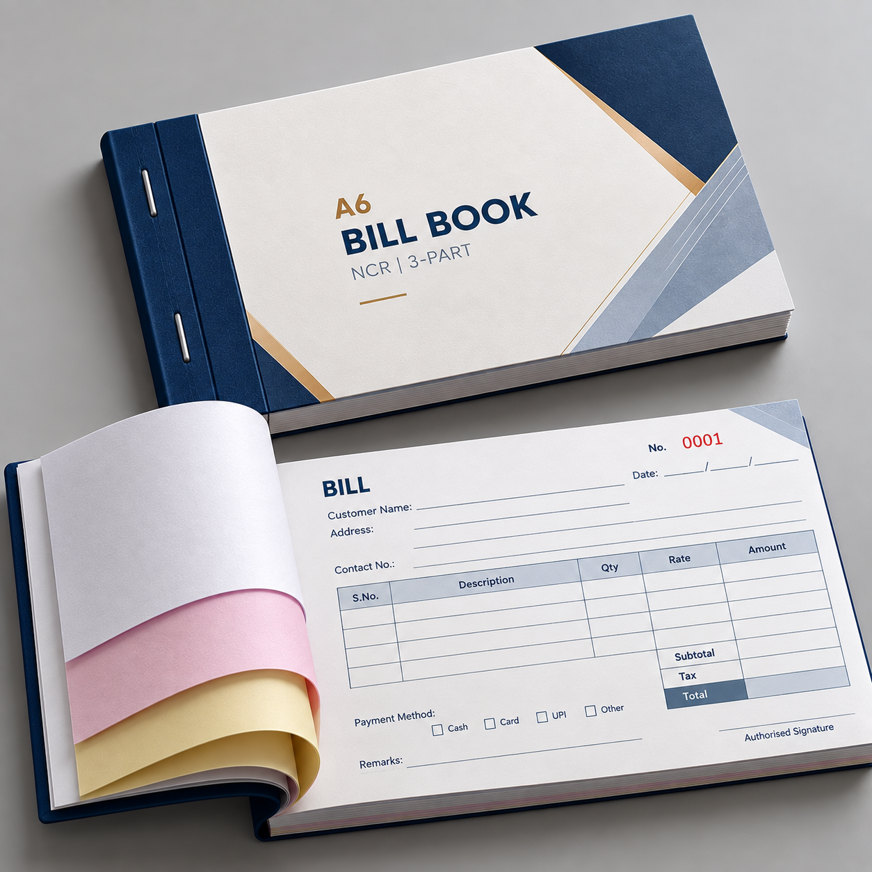 A6 Custom NCR Bill Books