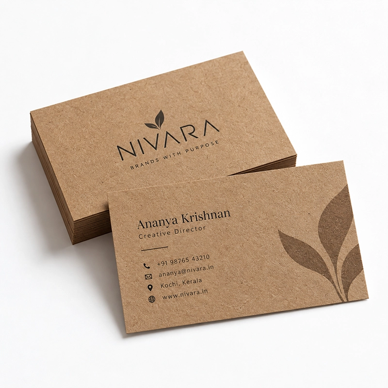 Brown Kraft Business Cards view 3