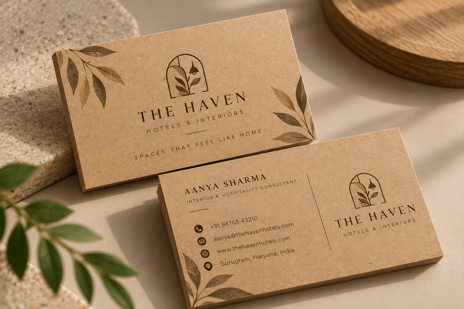 Brown Kraft Business Cards view 2