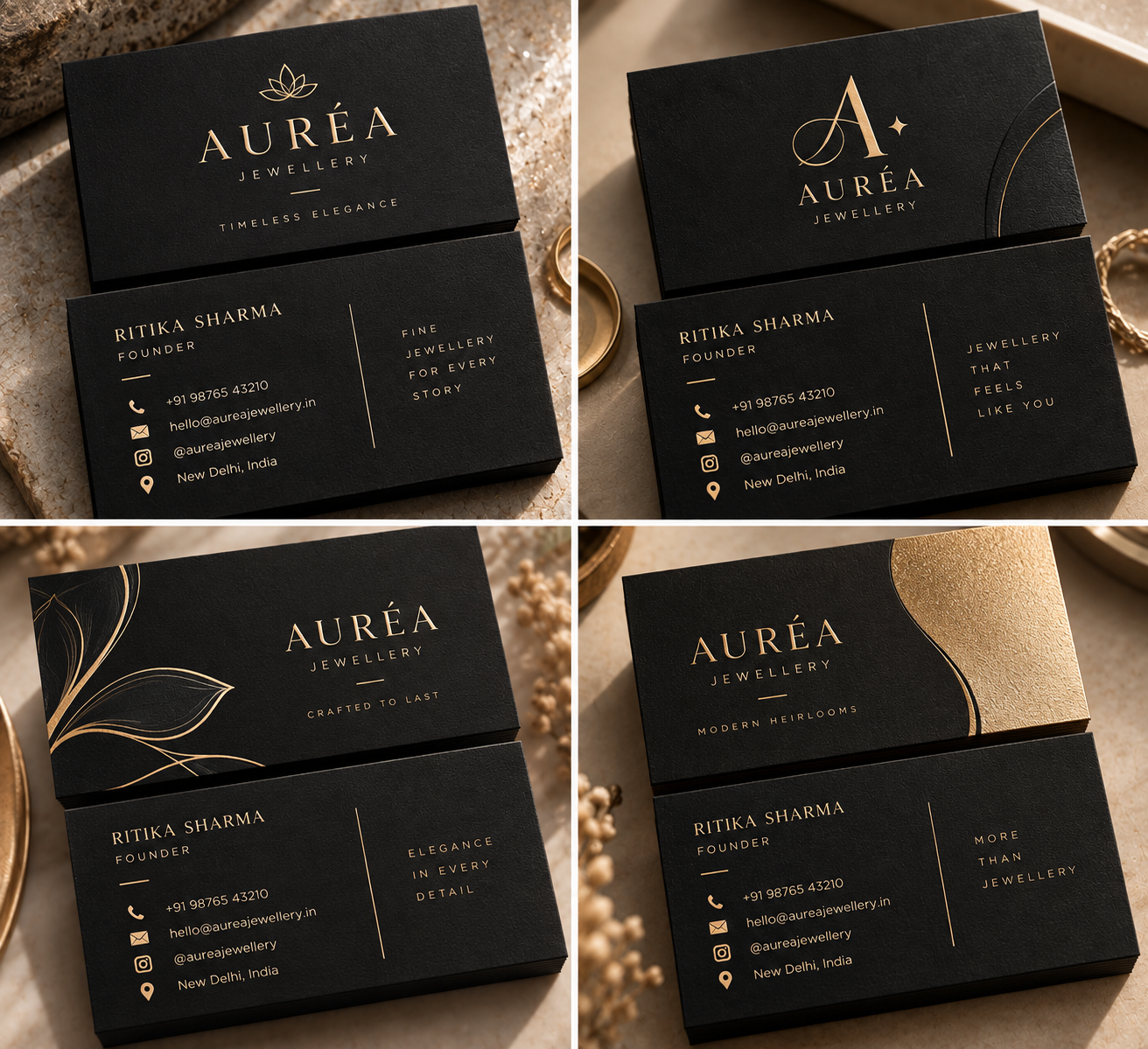 Gold Foil Black Cards view 2