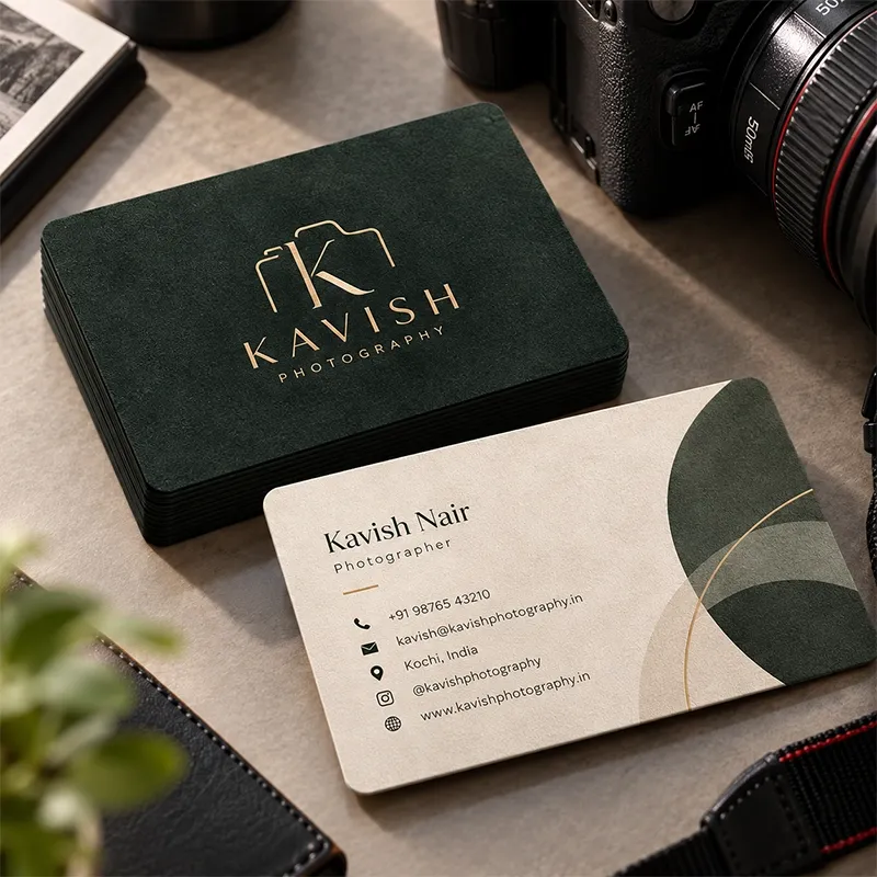 Premium Suede Business Cards view 2