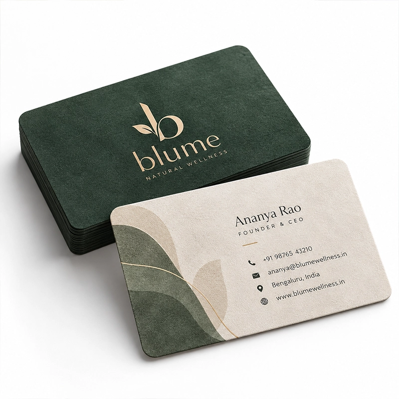 Premium Suede Business Cards view 3