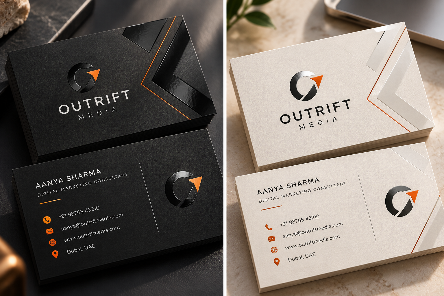Spot UV Business Cards view 2