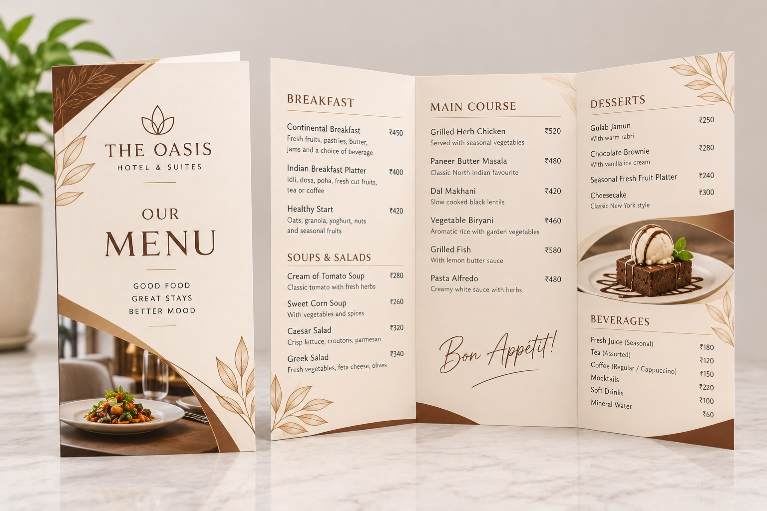 Trifold Menus view 2